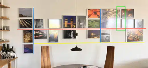 Die Hängung entlang einer imaginieren Linie nennt sich Kantenhängung.