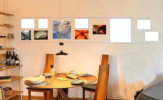 Die leeren Rechtecke dienen als Füllfläche für zukünftige Bildmotive.